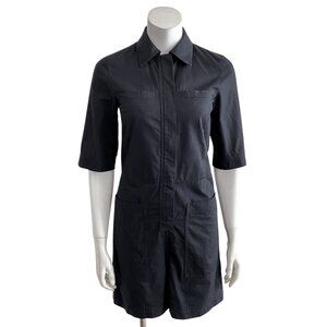 COS Utility Short Sleeve Romper Pockets Black 2